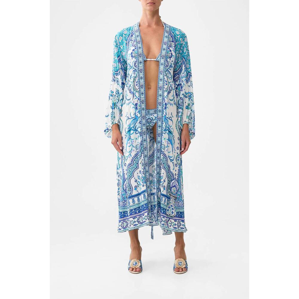 NEW CAMILLA blouson sleeve layer coverup in isnik lullaby